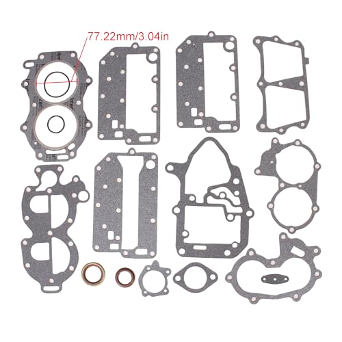 Image of Boat Engine 392615 392567 433941 0392615 0392567 0433941 Power Head Powerhead Gasket Set Kits for Evinrude Johnson OMC BRP Outboard Motor 20HP 25HP 30HP 35HP 2cyl, fit Sierra 18-4307