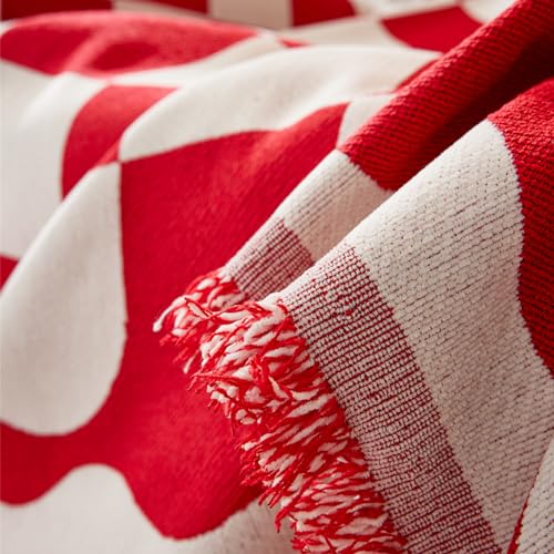 Housse de canapé couverture complète en damier rouge durable
