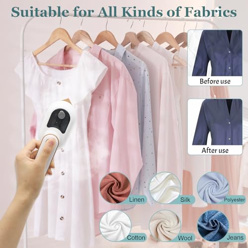 Herbst Mini Dampfbügeleisen, Reise Bügeleisen Faltbares Tragbares, Dampfbügeleisen Reise Steamer, Keramik Antihaft Bügelsohle mit 50ml Wassertank,Klein Bügeleisen Dampf für Zuhause Reisegebrauch(Weiß)
