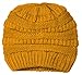 Thick Slouchy Knit Oversized Beanie Cap Hat - Mustard