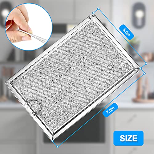 Wb06X10309 Microwave Grease Filters Compatible With G.e Microwave Oven Replace Filters Wb06X10654 Wb06X10359 5 X 7-5/8 X 3/32 Inch （2 Packs In Box） #TOP1