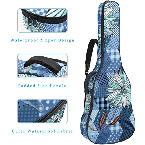 Housse pour guitare acoustique avec fleurs et crânes – 1 cm d’épaisseur – Rembourrage épais – Housse de transport… - Les Beatles, Paul McCartney, John Lennon, RIngo Starr, George Harrison Housse pour guitare acoustique avec fleurs et crânes - 1 cm d'épaisseur - Rembourrage épais - Housse de transport… – Image 5