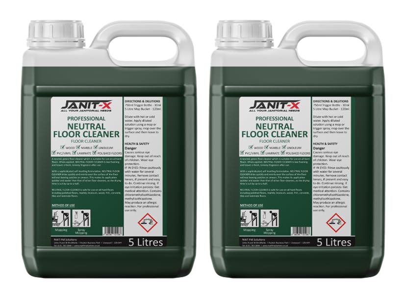 Janit-X Neutral Floor Cleaner 5 litre (2 Bottles)