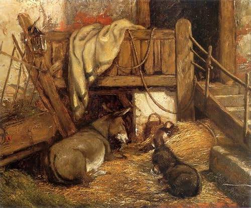 Toile impression tableaux peinture sur toile ânes Constable déco chambre nordique 60x90