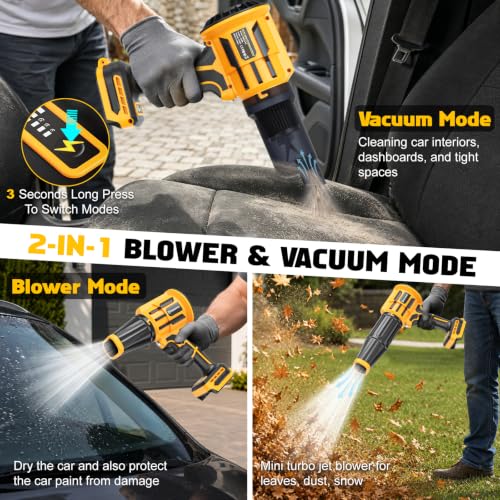 Uniqwamo 2-in-1 Cordless Blower and Vacuum