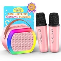 Mini Karaoke Machine with 2 Wireless Microphones,2025 TOP Kids Portable Karaoke Machine for 3, 4, 5, 6, 7, 8, 9,10,11,12+Year Old, Best Birthday Christmas Toy Gift
