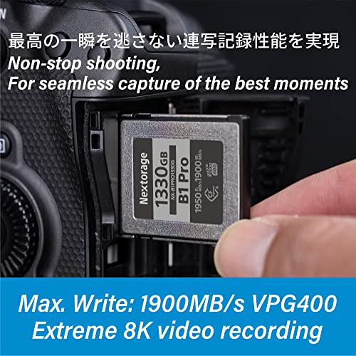 Image of Nextorage 165GB CFexpress Type B Memory Card Super Fast VPG400 max Read 1950MB /s max Write 1900MB /s (B1 Pro Series)