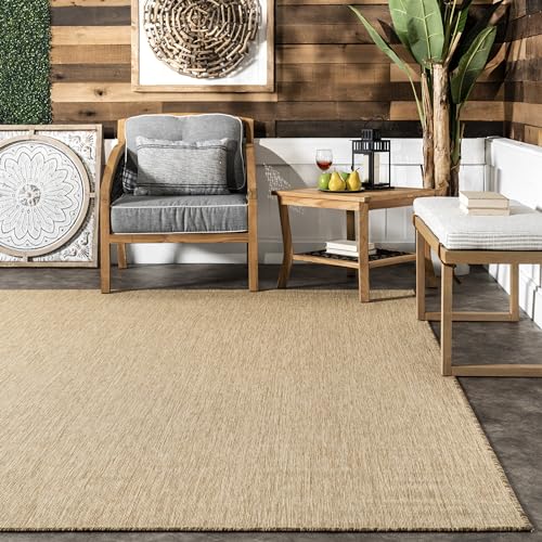 Alfombra runner nuLOOM Outdoor 2' x 6' marrón miniatura 7