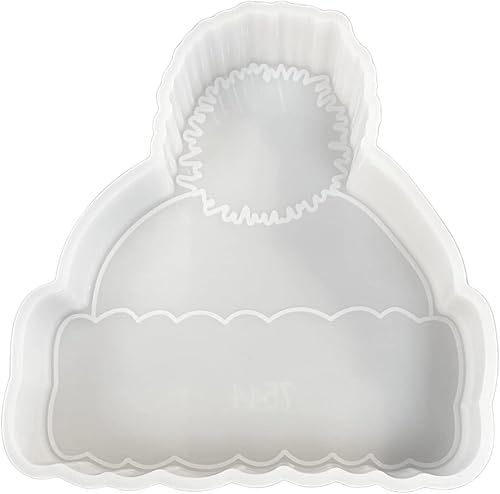 Gorro de punto con forma de bola abombada molde de silicona CC Freshie de 475 x 5 x 1 pulgada para perlas aromáticas bohemias para automóvil jabón