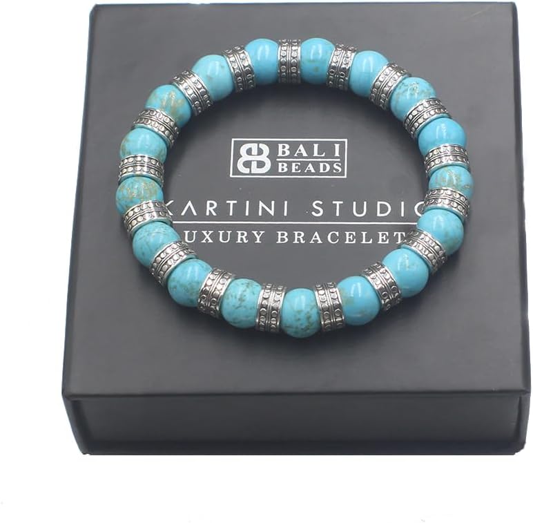 Sterling Silver and Turquoise Bracelet, Men's Turquoise Bracelet, Quality Bracelet for Man