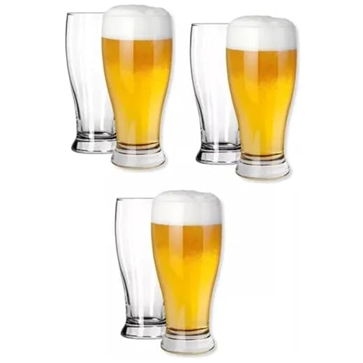 Kit 6 Copos Tulipa de Vidro 195ml para Chopp, Cerveja, Drinks e Bebidas – Design Clássico e Elegante