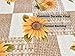 Rally Home Goods Indoor Outdoor Patio Round Fitted Vinyl Tablecloth, Flannel Backing, Elastic Edge, Waterproof Wipeable Plastic Cover in Sunflowers Pattern for 5-Seat Table of 36-42’’ Diameter