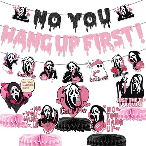 Pink Halloween Decoration No You Hang Up Banner Pink Horror Birth...
