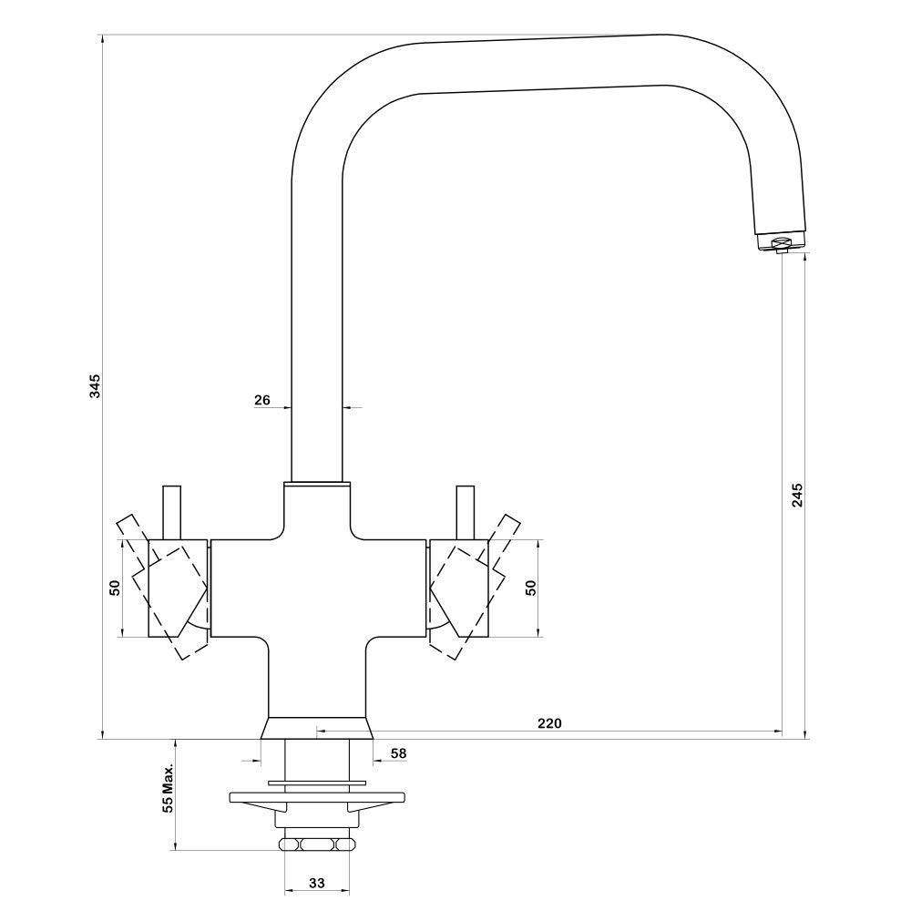 Sistema de agua potable bajo fregadero SPRUDELUX INOX sin unidad de filtrado con grifo de 5 vías CUCINA ESTETICA. Fabricante de refrescos profesional para hogares privados. Agua con gas