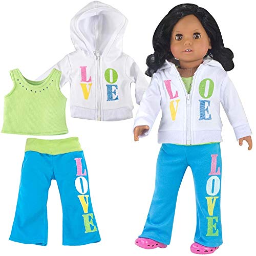 Sophia's 18 Inch Doll Clothes | Colorful and Casual 3 Piece Love Set