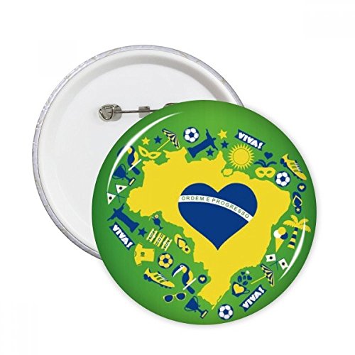 Badge bouton Brésil XXL pour masquer un accroc ou relooker un sac usé