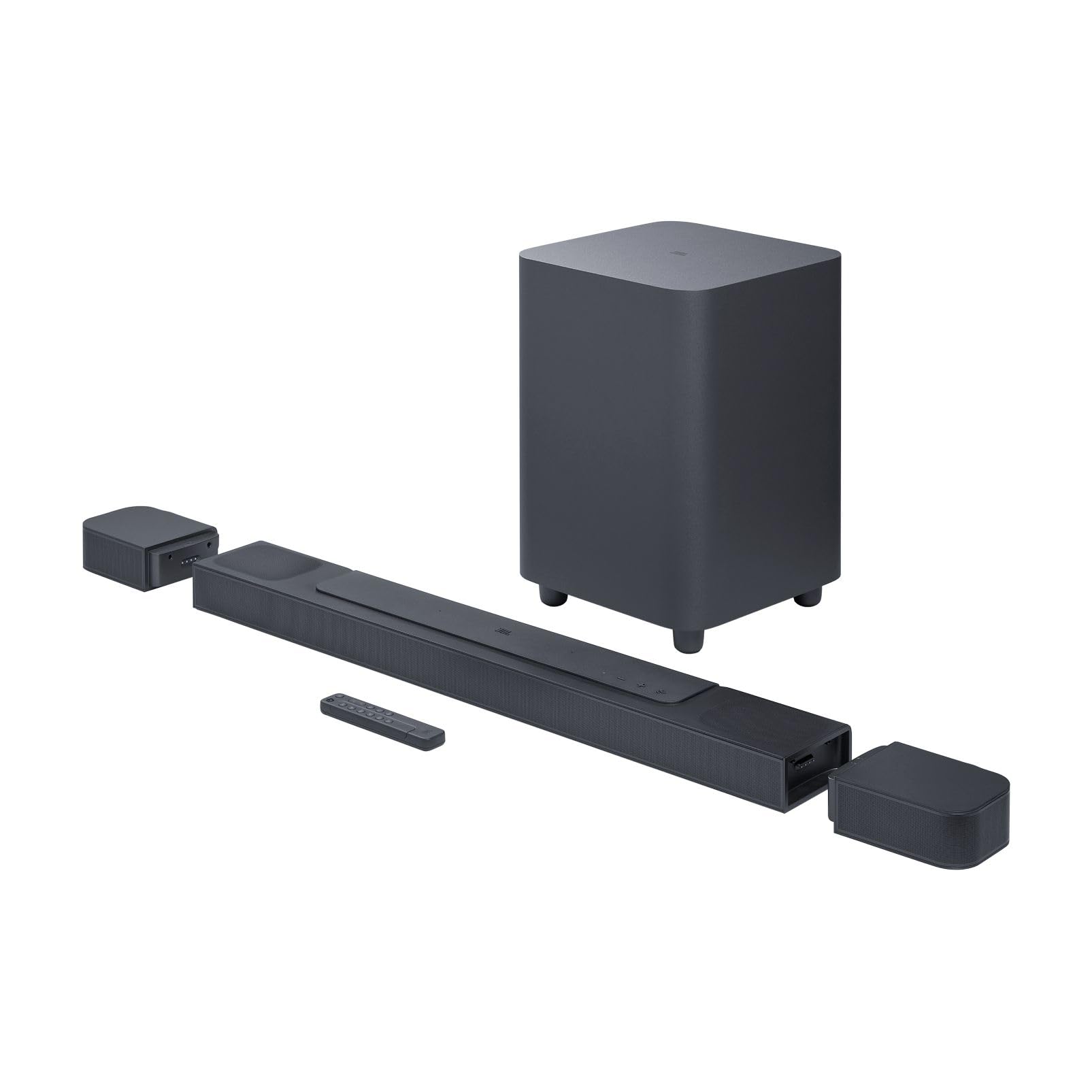 JBL Bar 800, Soundbar a 5.1.2 Canali per TV con Casse Altoparlanti Surround Rimovibili a Batteria, Telecomando, True Dolby Atmos, Connessione HDMI eARC con 4K Dolby Vision, 720 W, Nero