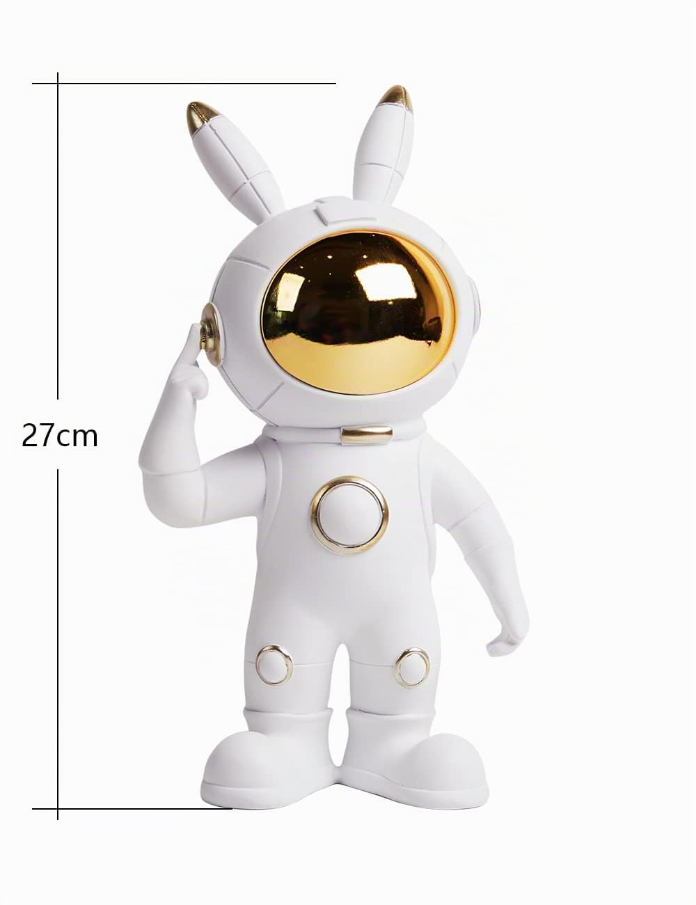 SEINHIJO Astronauta Statuetta Figurina Regali Moderna Statua Scultura Spaceman Decorazione Casa Soprammobili Ornamento Resina Arte 26cm