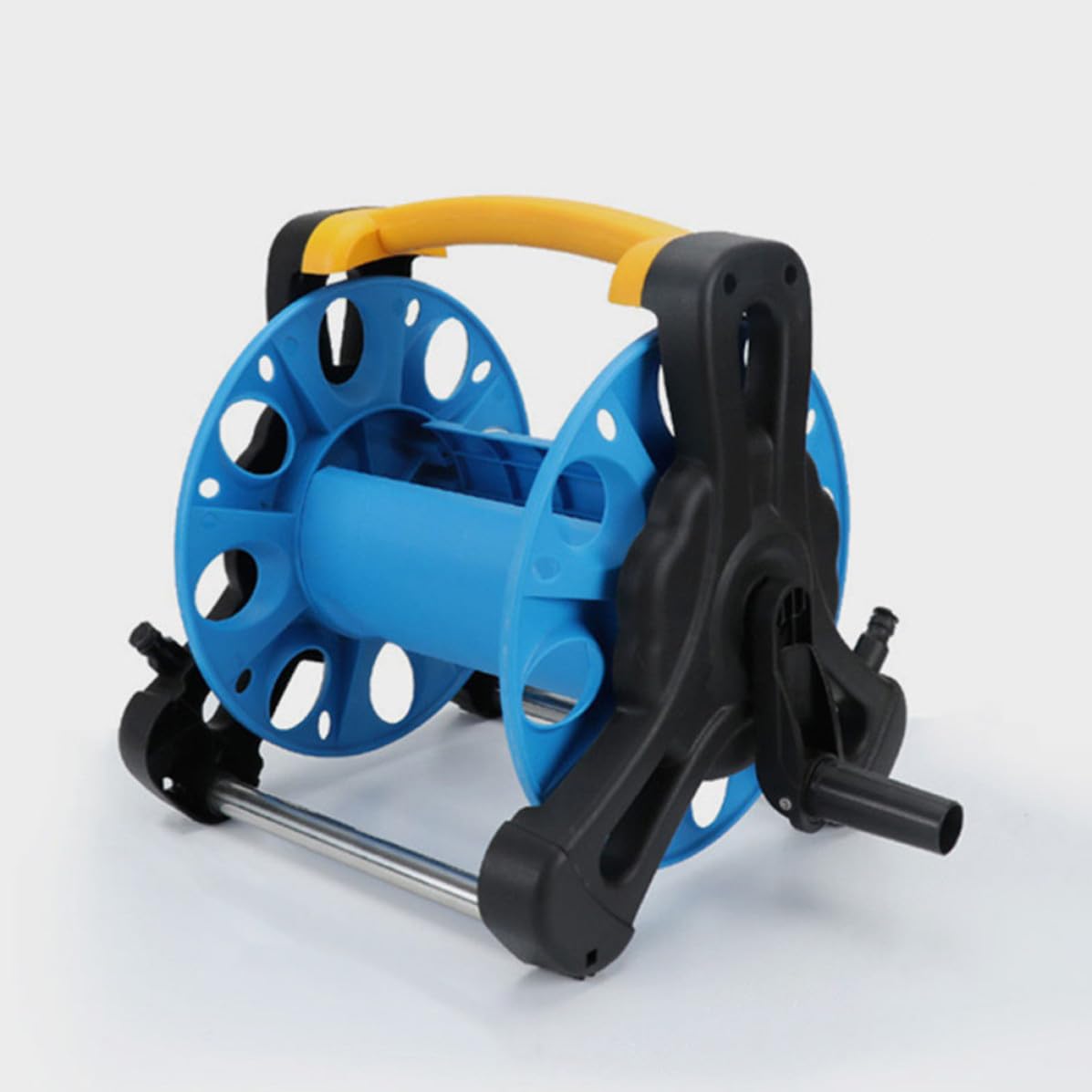 SHINEOFI Carrete de Manguera Independiente Azul para Jardín Material Pp Resistente al Desgaste y Diseño Que Previene Enredos, Adecuado para Patio y Almacenamiento