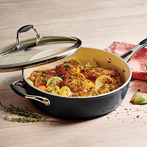 Image of TRAMONTINA Ceramica 01 11 Deluxe Covered Deep Skillet