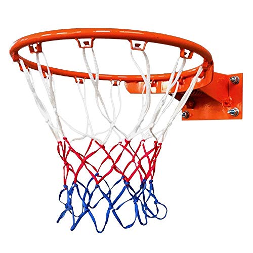 Net de basket-ball bleu blanc rouge en nylon pour terrain extérieur et intérieur