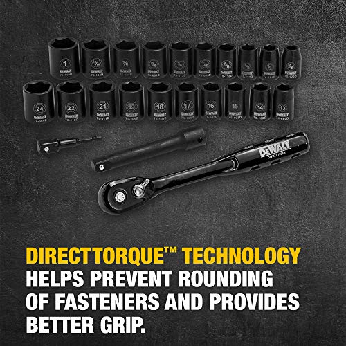 DEWALT Impact Socket Set, 23-Piece, 1/2