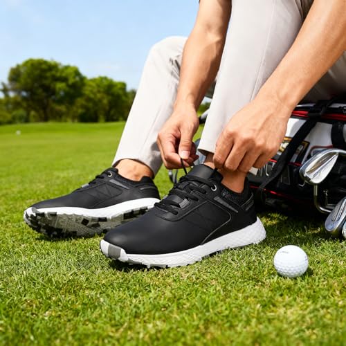Image of Men's Spikeless Golf Shoes Men Waterproof Wears Golf Sport Sneakers Training Walking Shoe