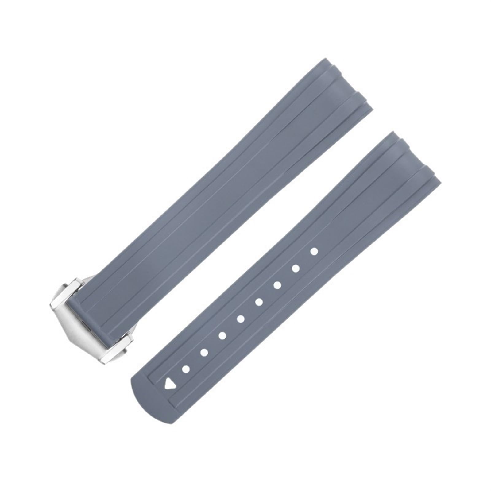 Sangle Omega Fluored Rubber 20 mm bracelet montre noir EXT Curve - 8