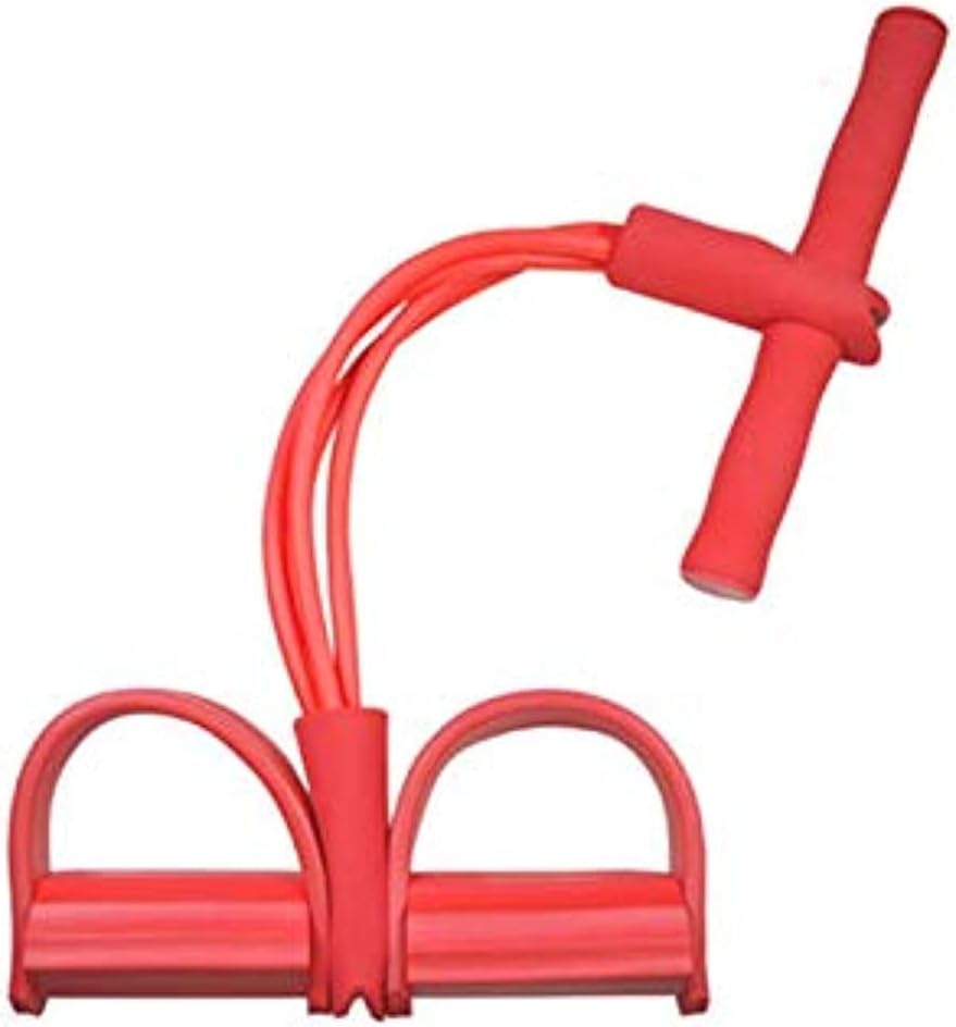 Upgrade 4 Tubes Multifunction Leg Exerciser|Sit-up Bodybuilding Expander|Elastic Pull Rope Training Equipment |Pedal Resistance Band |