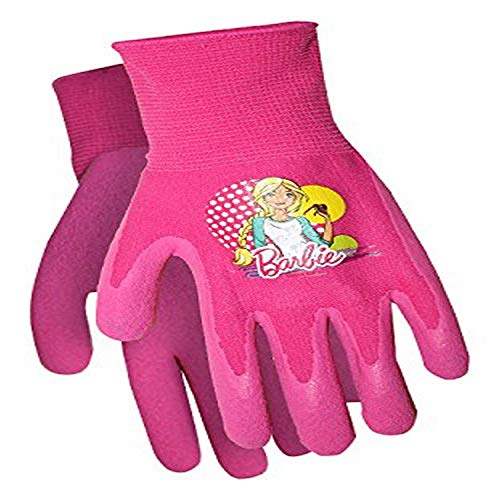 MidWest Quality Gloves Mattel Barbie Kids Garden Gripper Glove, BA100T, Toddler, Pink/Multi