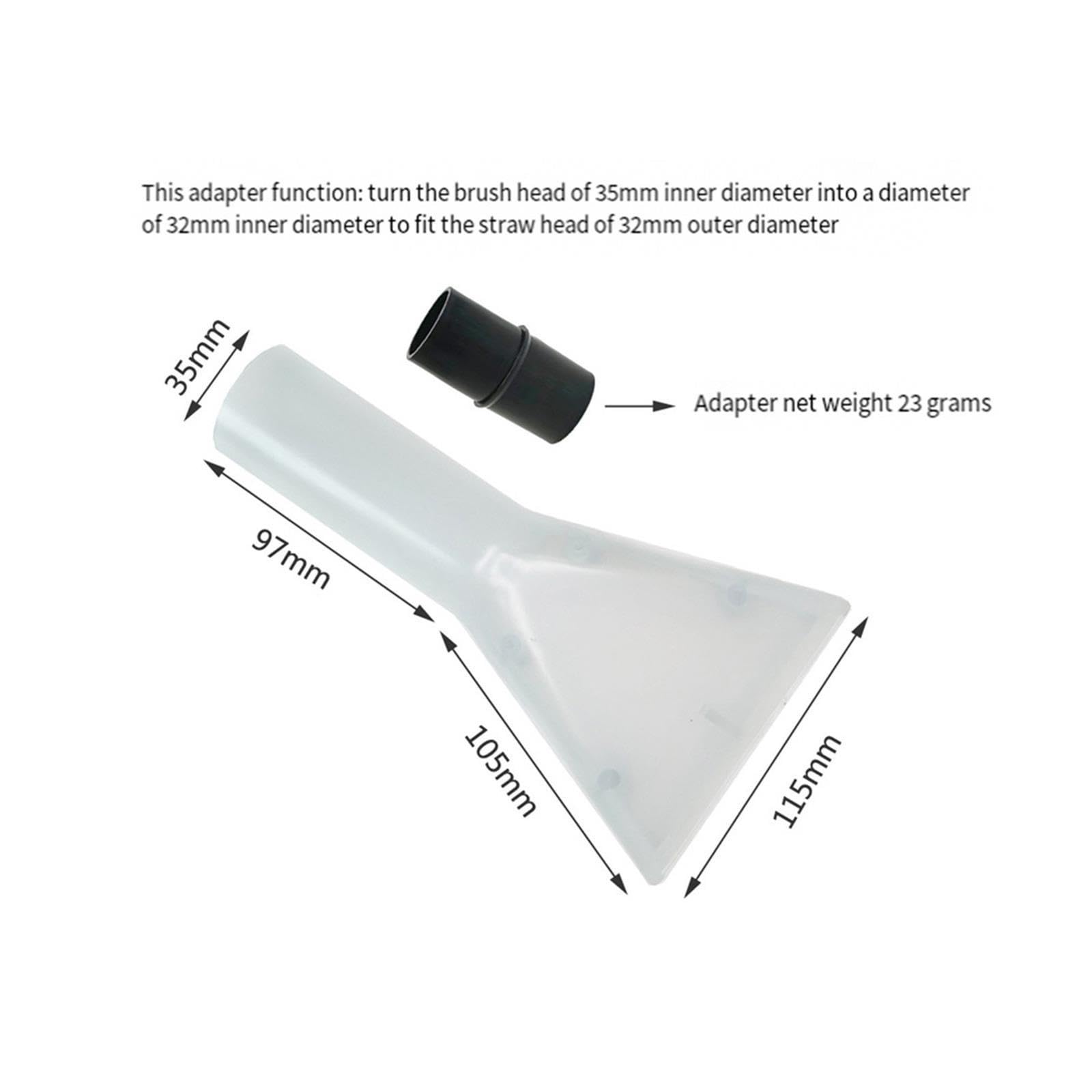 Genérico Cepillo Universal for Aparato de Lavado de Asientos de alfombras, Adecuado for Boquilla de Agua Universal for aspiradora húmeda/Seca de 35Mm/32Mm