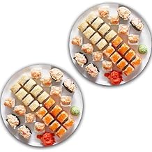 DJ One Pair DJ Wasabi Sushi Plate #1 Scratch Pad Vinyl Memorabilia 7" inch Slip Mat Portablism Turntable Slipmat DJ Platter Pad x2