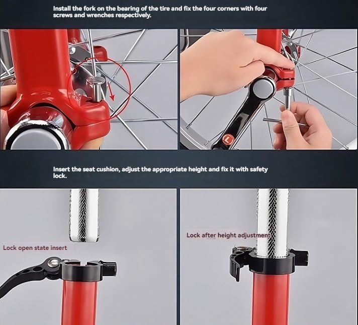 20 Zoll Einrad Balance Heimtrainer Zirkusfahrrad Verstellbarer Sitz 150kg Tragkraft (Gelb)