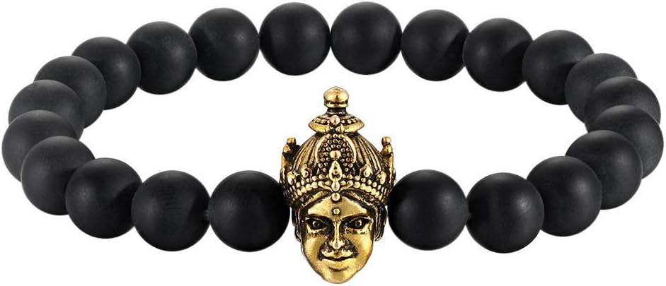 JFSM JEWELRY Lakshmi Hindu Goddess Bracelet 8mm Beads