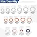 Glarks 105pcs 15 Sizes Automotive Oil Drain Plug Gasket Kit M10 M12 M14 M16 M18 M20 Aluminum Copper Steel Oil Crush Washer Seal Oil Drain Plug Crush Washer for Toyota Honda Subaru VW Mercedes Benz