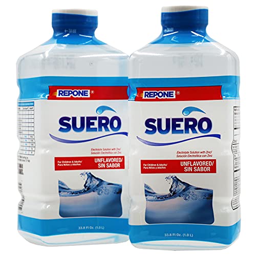 Repone Suero Electrolyte Solution With Zinc, Rehydrates, Restores Minerals And Nutrients, Unflavored, 2-Pack Of 33.8 Fl Oz 2 Bottles #TOP9