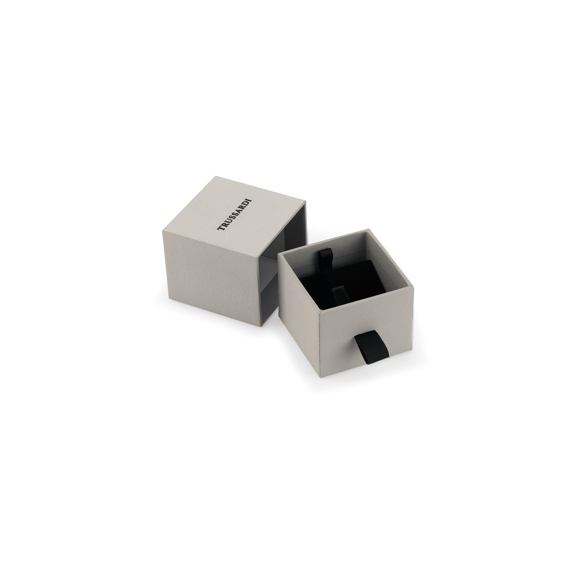 TRUSSARDI Anello pavé da donna in acciaio cristallo collezione T-DESIGN