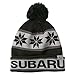 Genuine Subaru Black and Gray Pom Beanie Cap Hat Sti Impreza Forester Outback