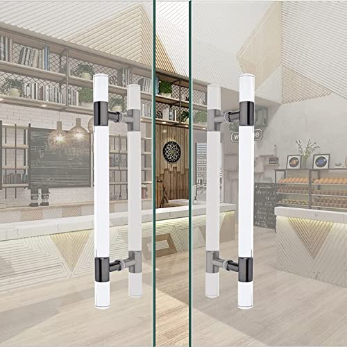 Poignée de porte en verre de salle de bain design push-pull transparent - 7