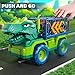 TEMI Dinosaur Truck Toys for Kids 3-5 Years, Tyrannosaurus Transport Car Carrier Truck with 8 Dinosaur Figures, Activity Play Mat, Dinosaur Eggs, Trees, Capture Jurassic Play Set for Boys and Girls