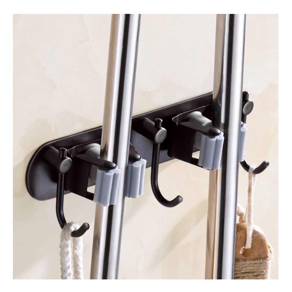 Porte-Balai et vadrouille, Crochet de vadrouille Mural en Acier Inoxydable, Support de Rangement pour Balai et Balai Suspendu pour Balcon/Toilette (Color : Blue, Size : 2 Slots)