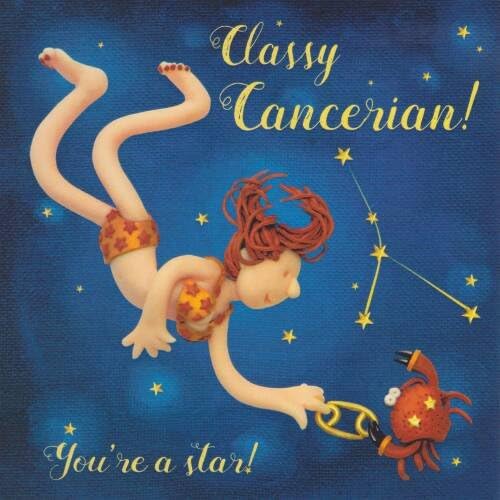Holy Mackerel Star Sign Zodiac Birthday Card - Cancer