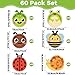 60 Pcs Bugs Party Plates Party Supplies Ladybug Bee Shaped Paper Plates Spring Garden Insect Animals Tableware for Kids Girls Boys Dinner Dessert Picnic Birthday Baby Shower Favor 7"
