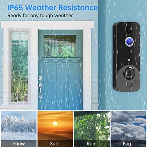 Housiwill - Timbre inalámbrico con cámara, videoportero inalámbrico WiFi Inteligente HD 1080P, detección de Movimiento PIR, Audio bidireccional, visión Nocturna, Gran Angular, Pilas no Incluidas - imagen 7