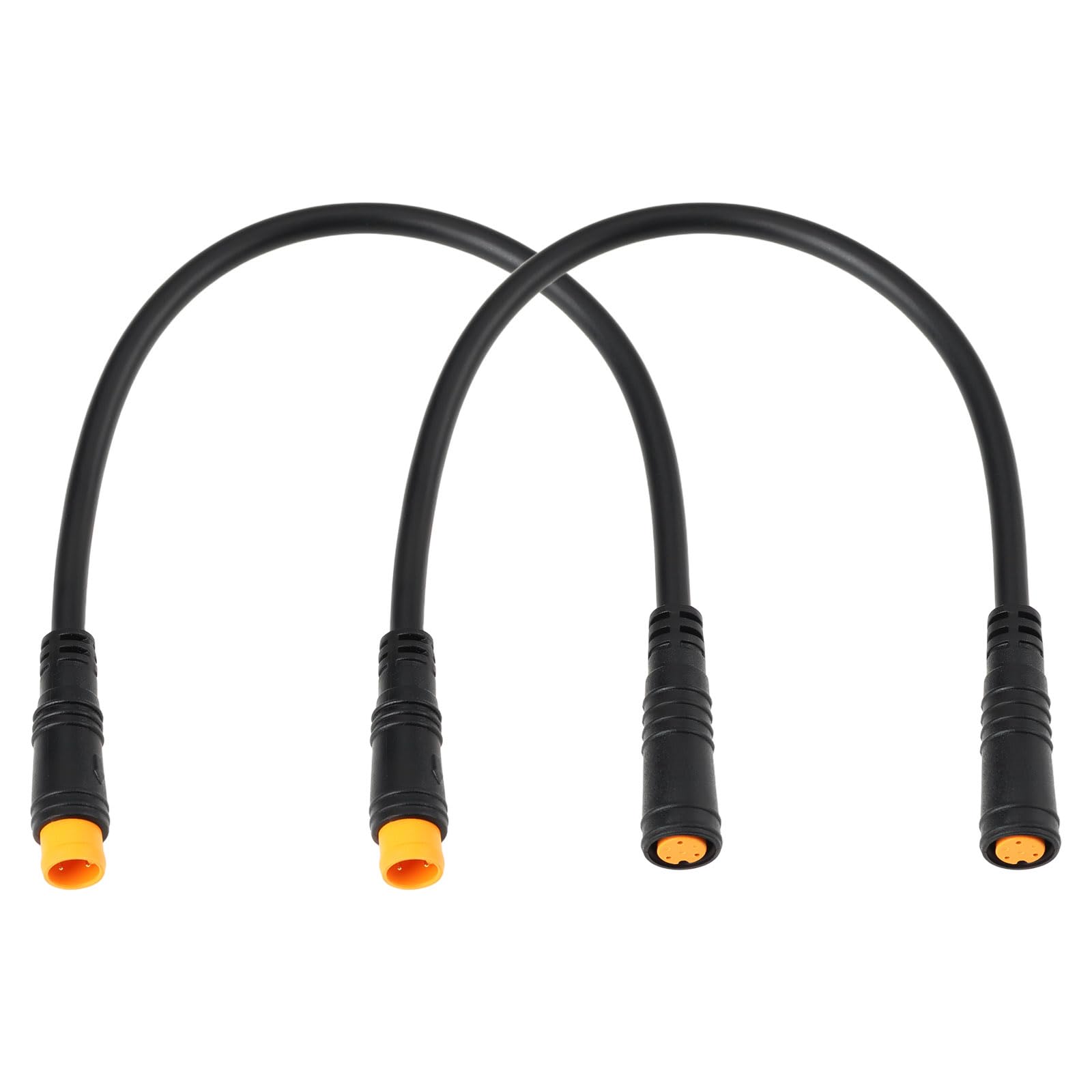 Briny River 2pcs M8 3-PIN Waterproof Connector Cable Male to Female Extension Wire for eBike Headlight