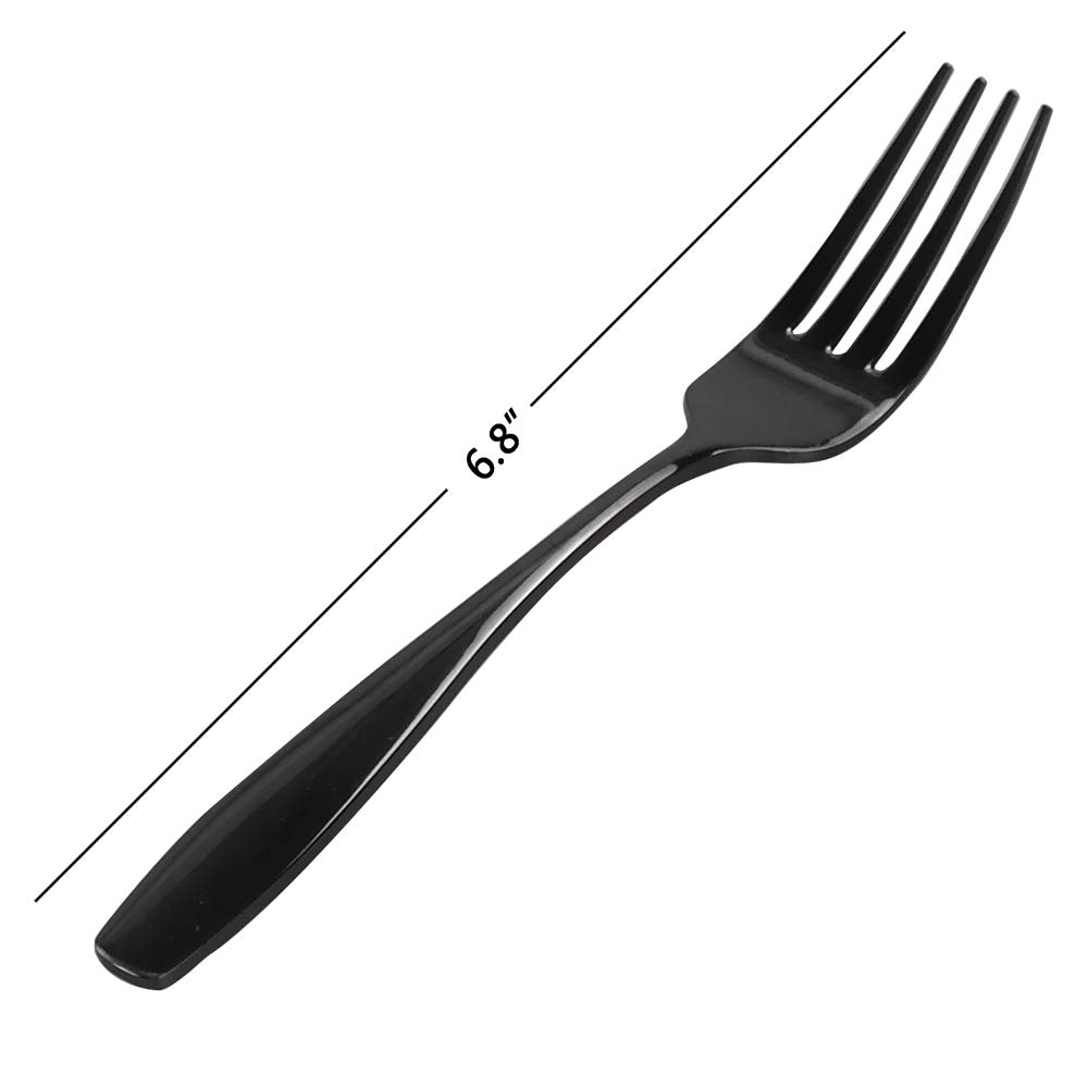 Wekioger 12 Pieces Small Fork Set, Black Stainless Steel Dessert Forks — Amazon image 2