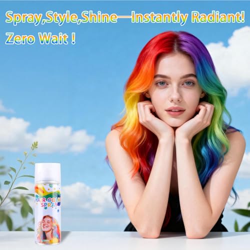 Spray temporal para el cabello negro lavable en un día miniatura 4
