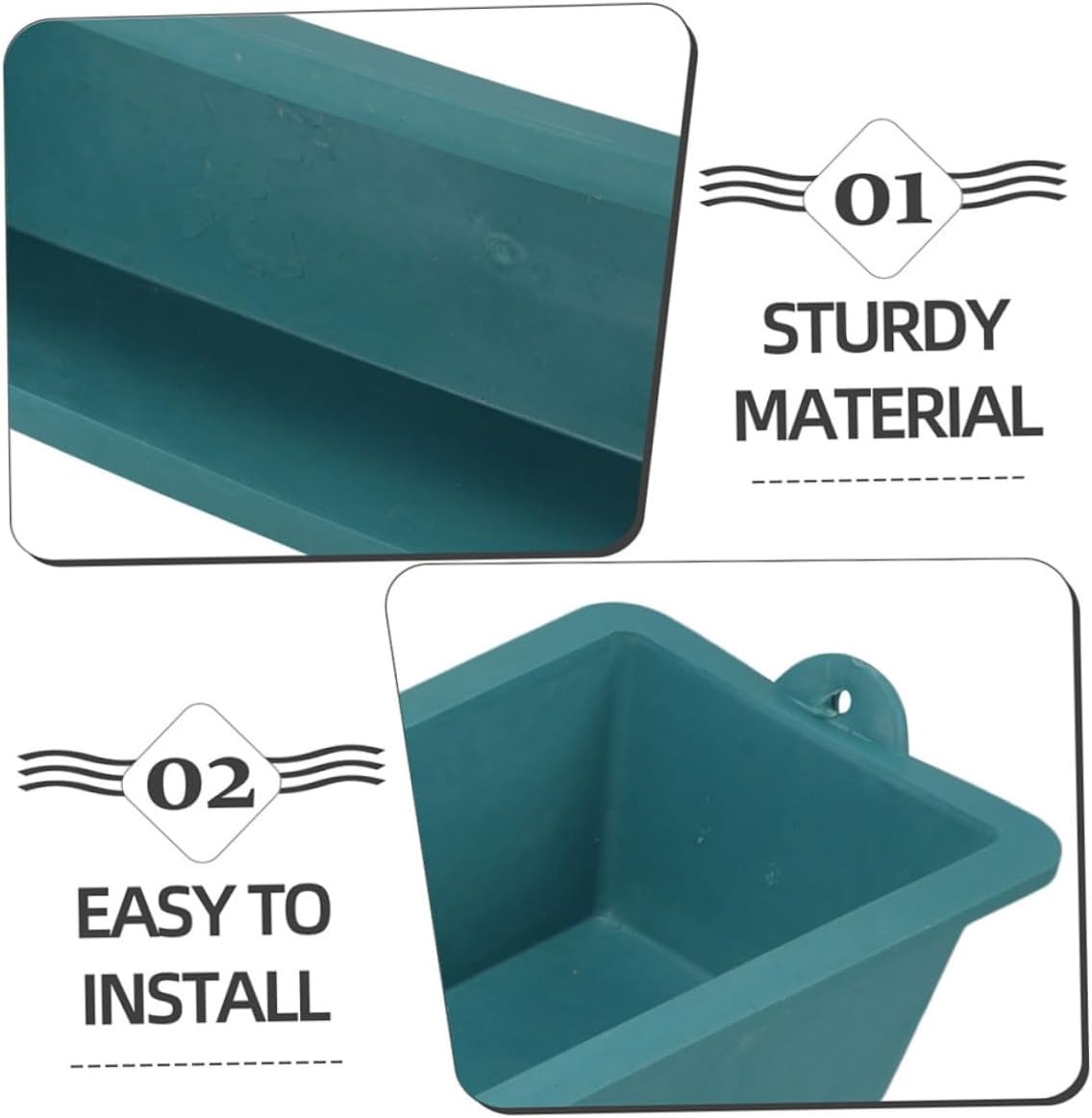 Mipcase 4pcs Robust Plastic Chicken Feeder and Waterer Farm Supplies Feed Trough for Chickens Livestock Easy to Clean