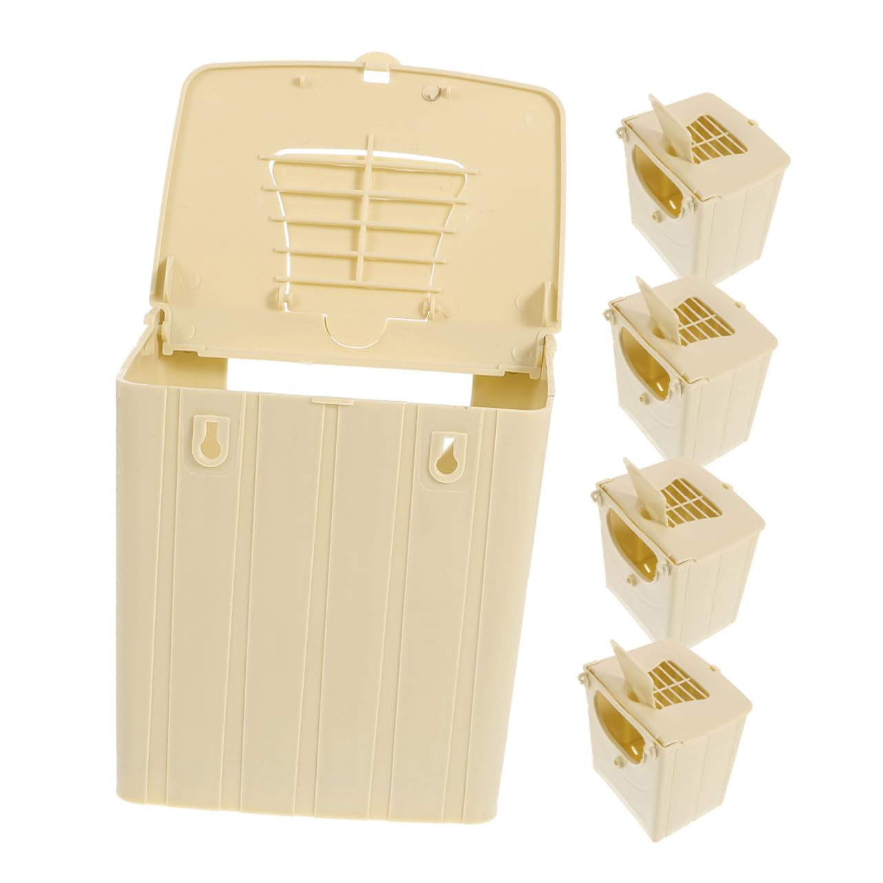 COLLBATH 2 Juegos de Cajas de Cría para Pájaros Elegantes Y para Periquitos de Plástico Resistente a La Intemperie con Salida para Nido 5 Unidades