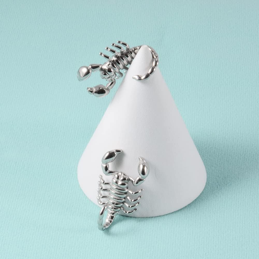PAIR 316L Surgical Steel Heavy Ear Weights Scorpion Large Gauge Hoop Earring Moon Piercing Ear Taper Piercing Body Jewelry